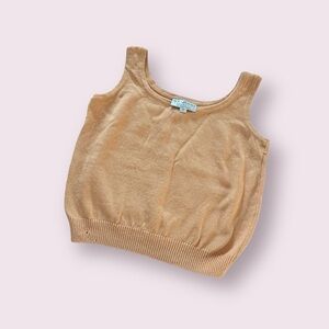 St.John Knit orange sleeveless blouse size small